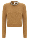 Self-Portrait Sweater With Jewel Embroidery