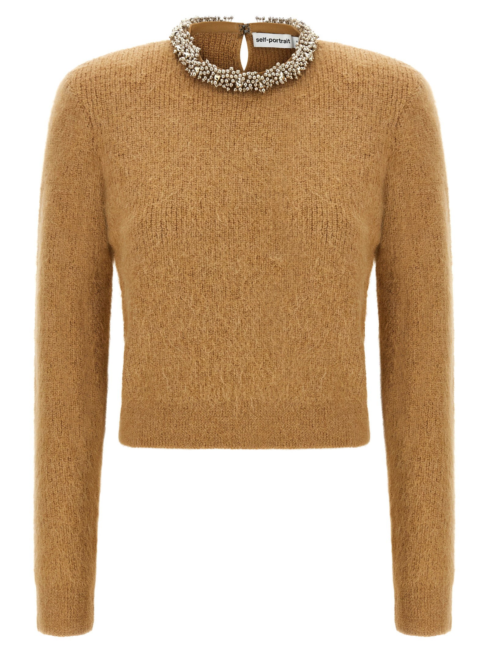 Self-Portrait Sweater With Jewel Embroidery
