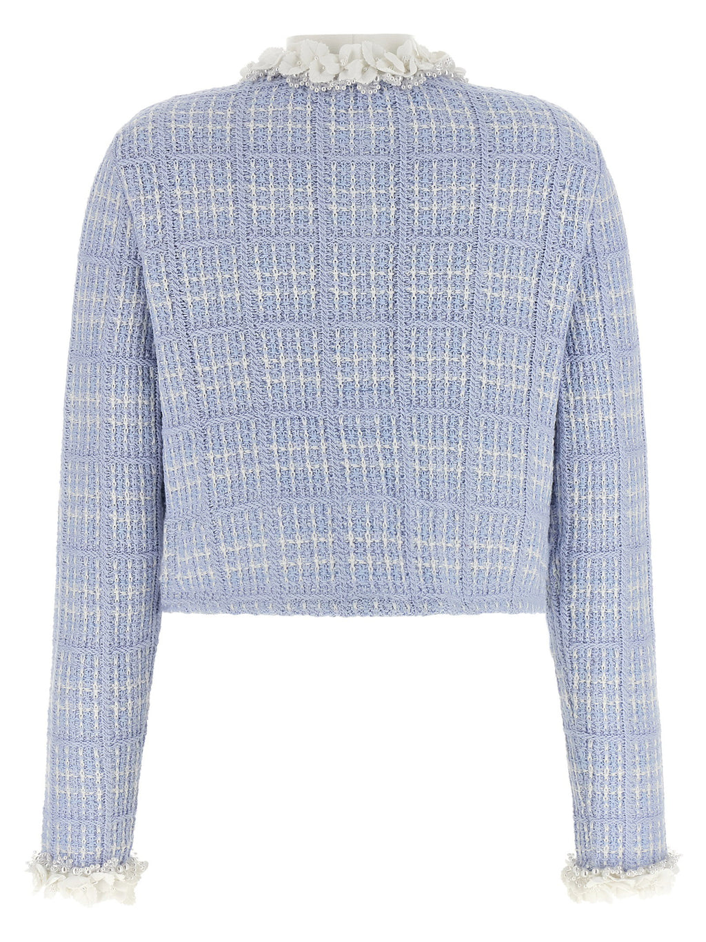 Self-Portrait Check Knit Jacket