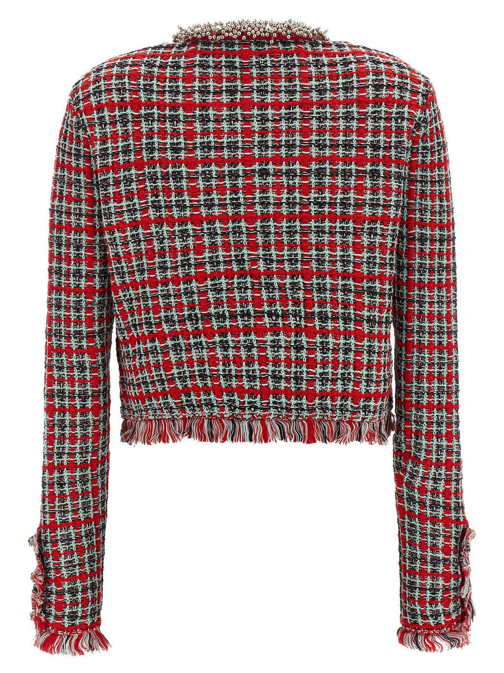 Self-Portrait Fringed Knit Jacket