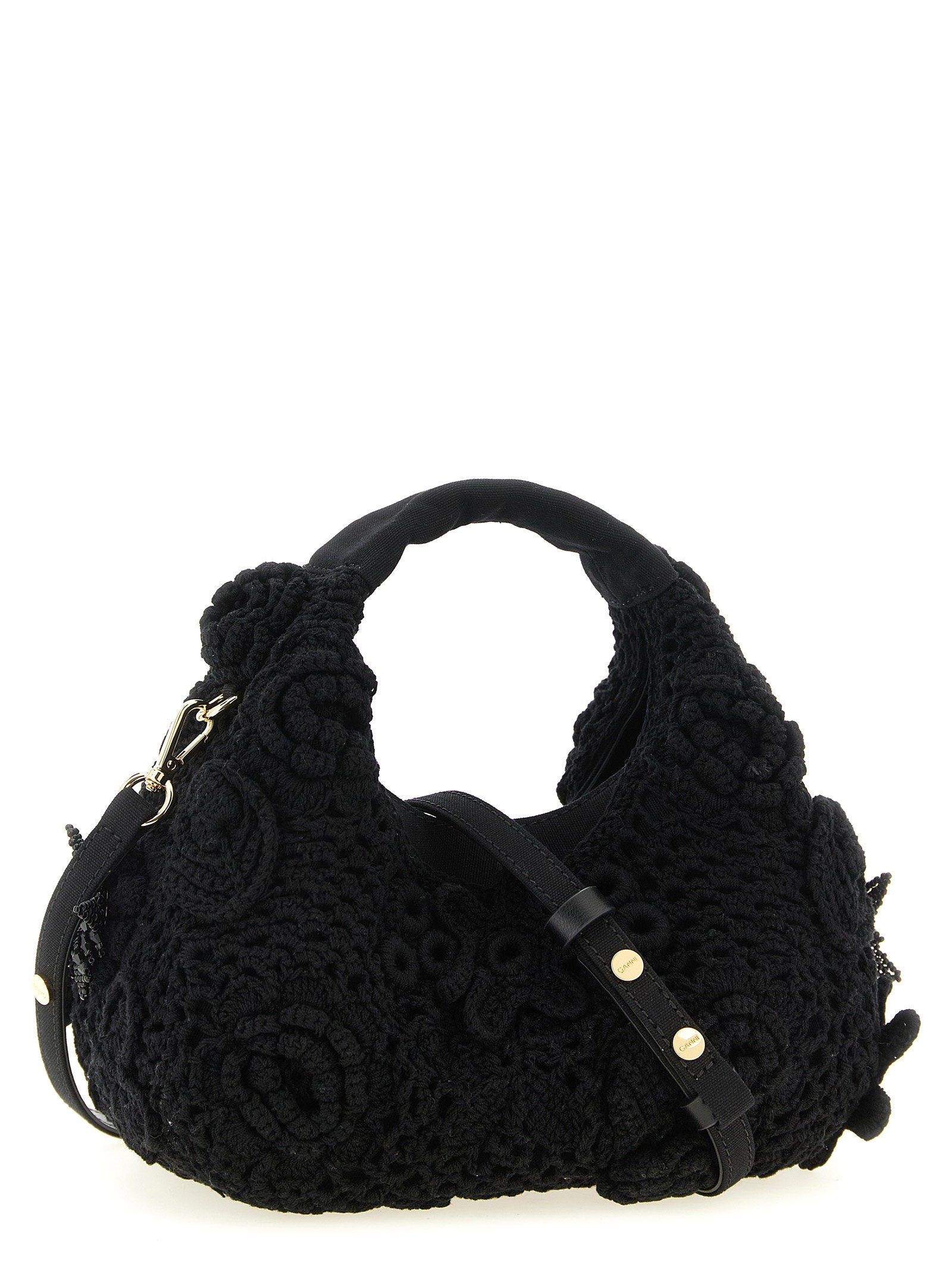 Ganni Mini Hobo Crochet Handbag