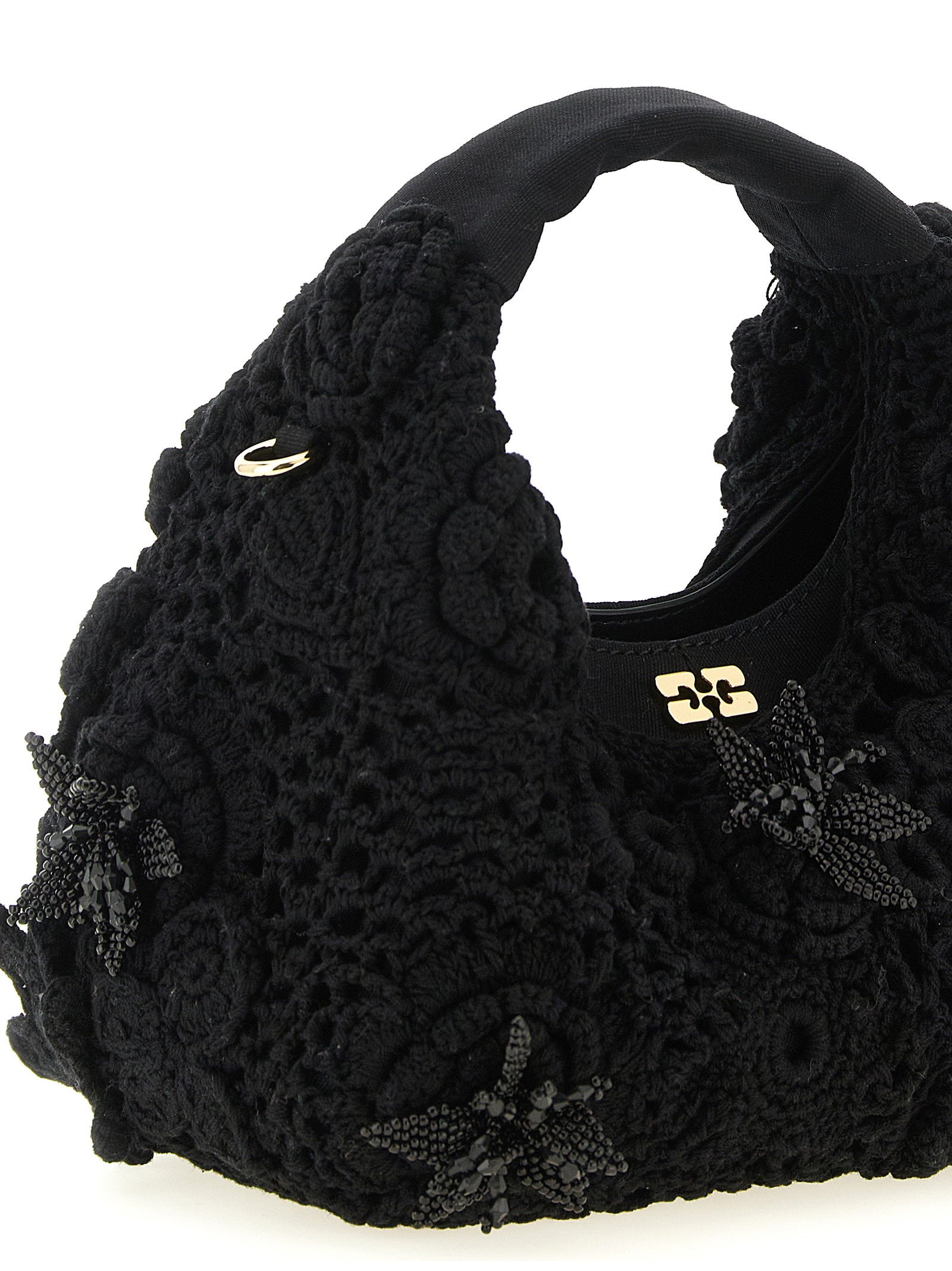 Ganni Mini Hobo Crochet Handbag