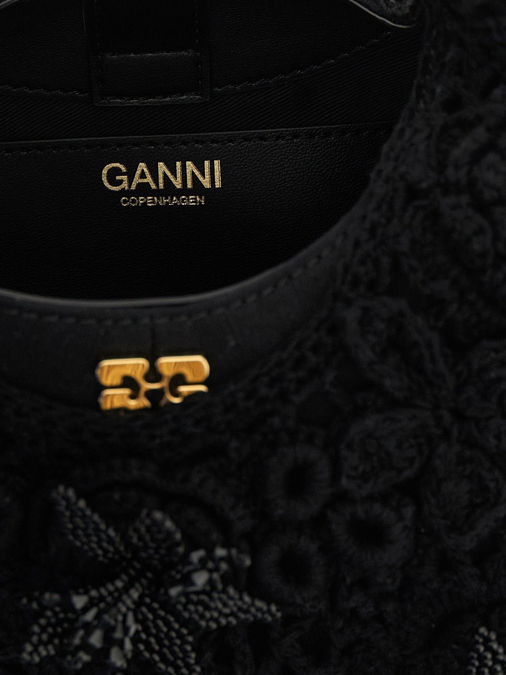 Ganni Mini Hobo Crochet Handbag