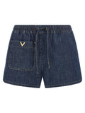 Valentino Garavani Chambray Denim Shorts
