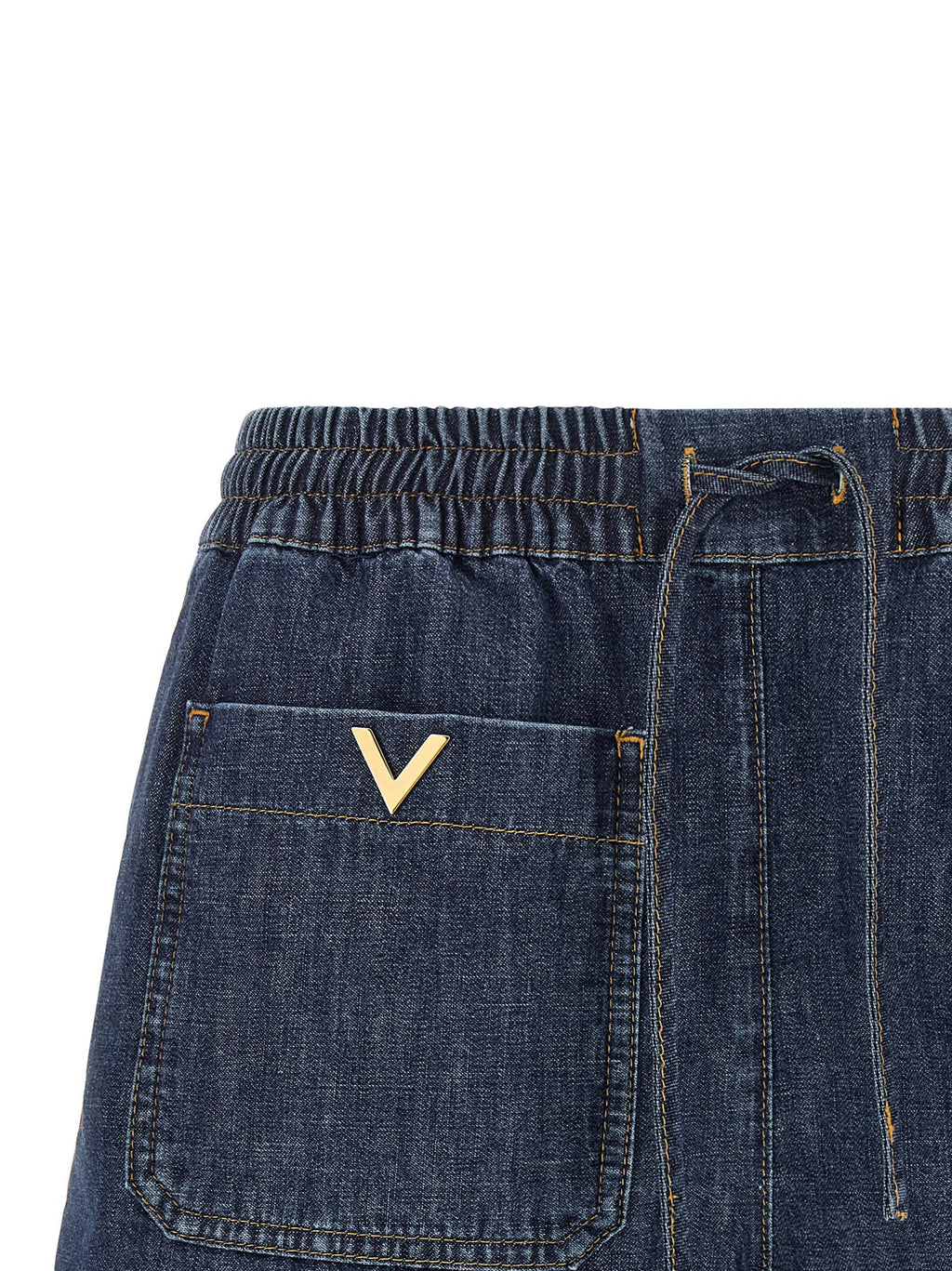 Valentino Garavani Chambray Denim Shorts