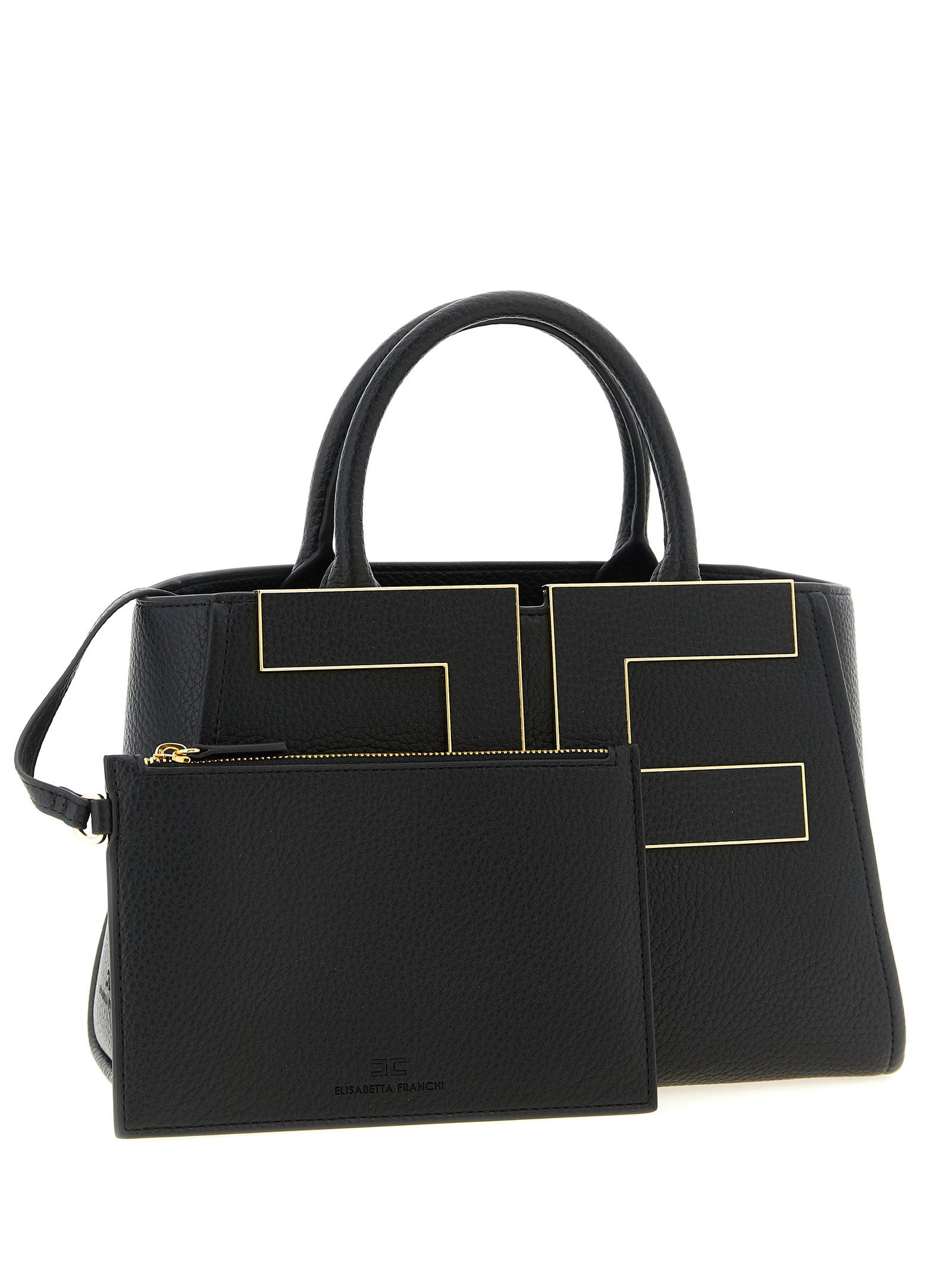Elisabetta Franchi Maxi Logo Shopping Bag