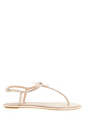 René Caovilla Peach Flower Sandals