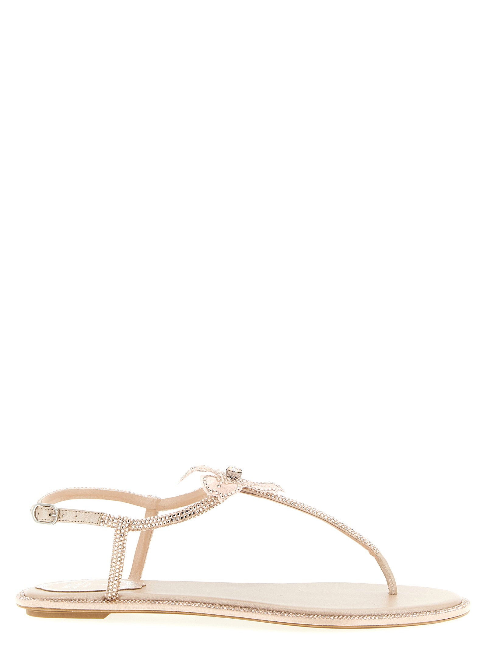 René Caovilla Peach Flower Sandals