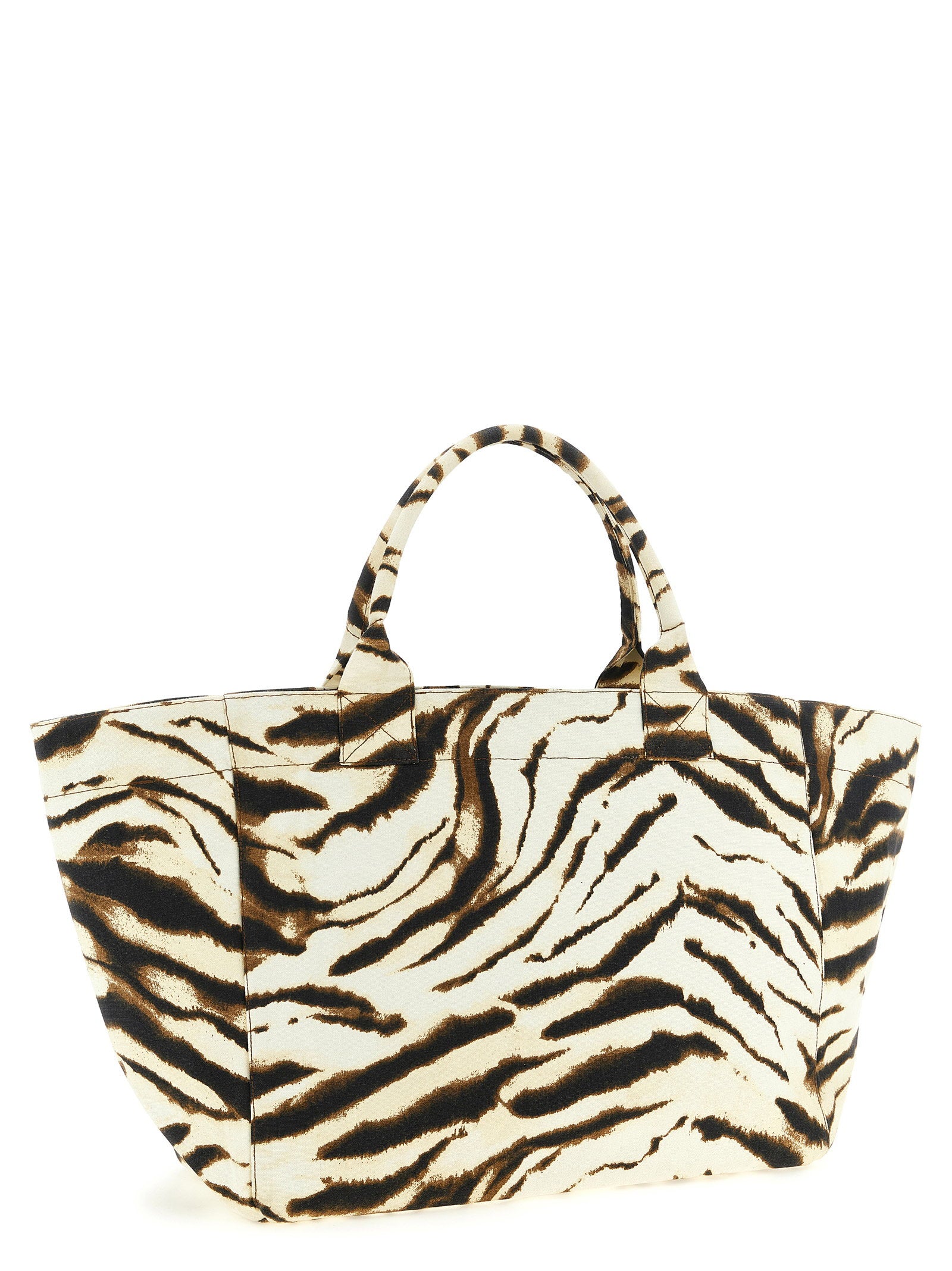 Ganni Xxl Zebra Shopping Bag