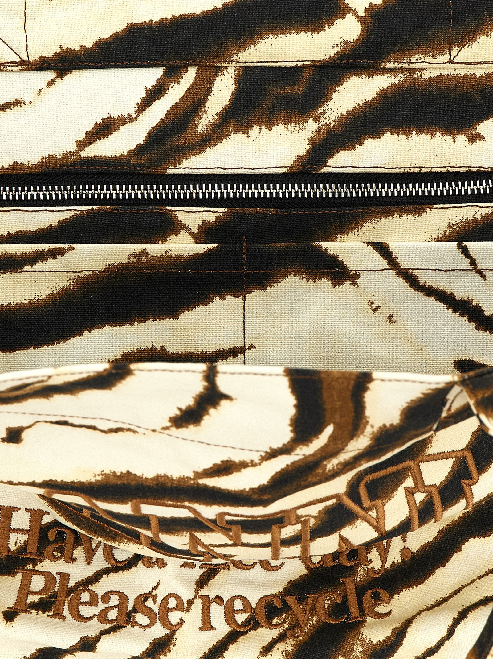 Ganni Xxl Zebra Shopping Bag