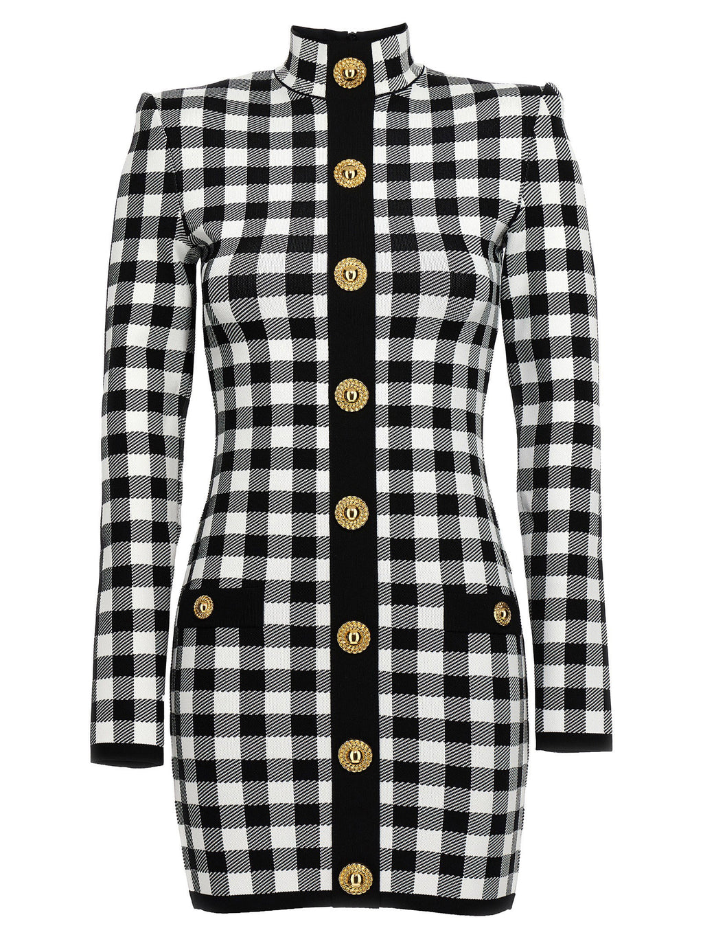 Balmain Vichy Knit Dress