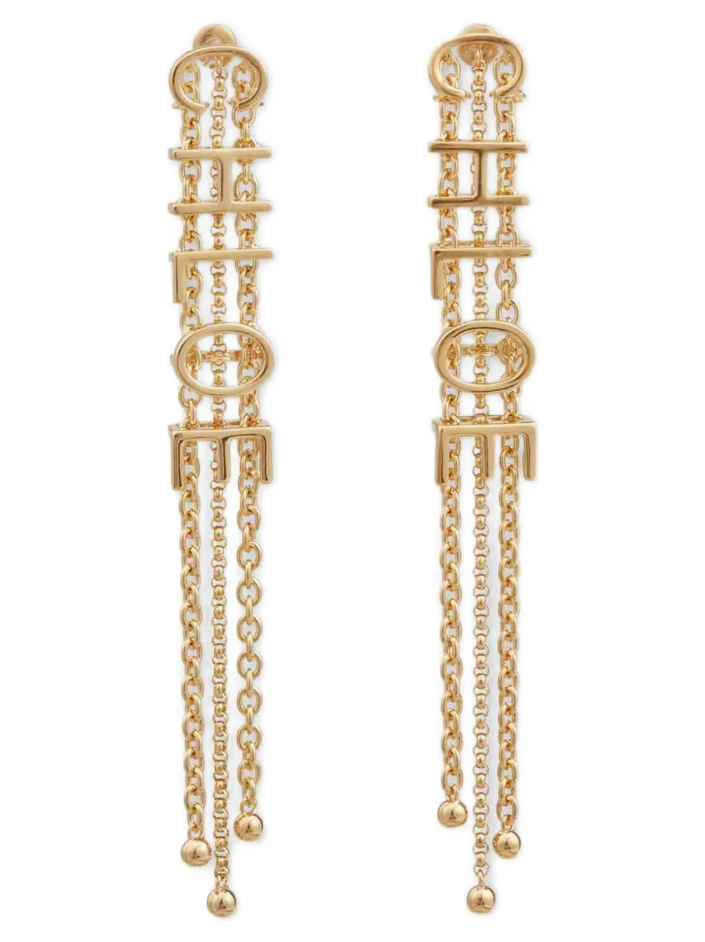 Chloé Lettering Pendant Earrings