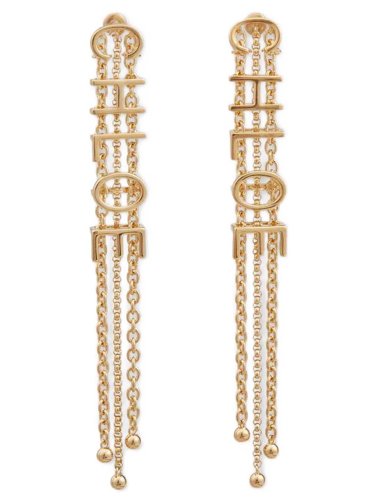 Chloé Lettering Pendant Earrings