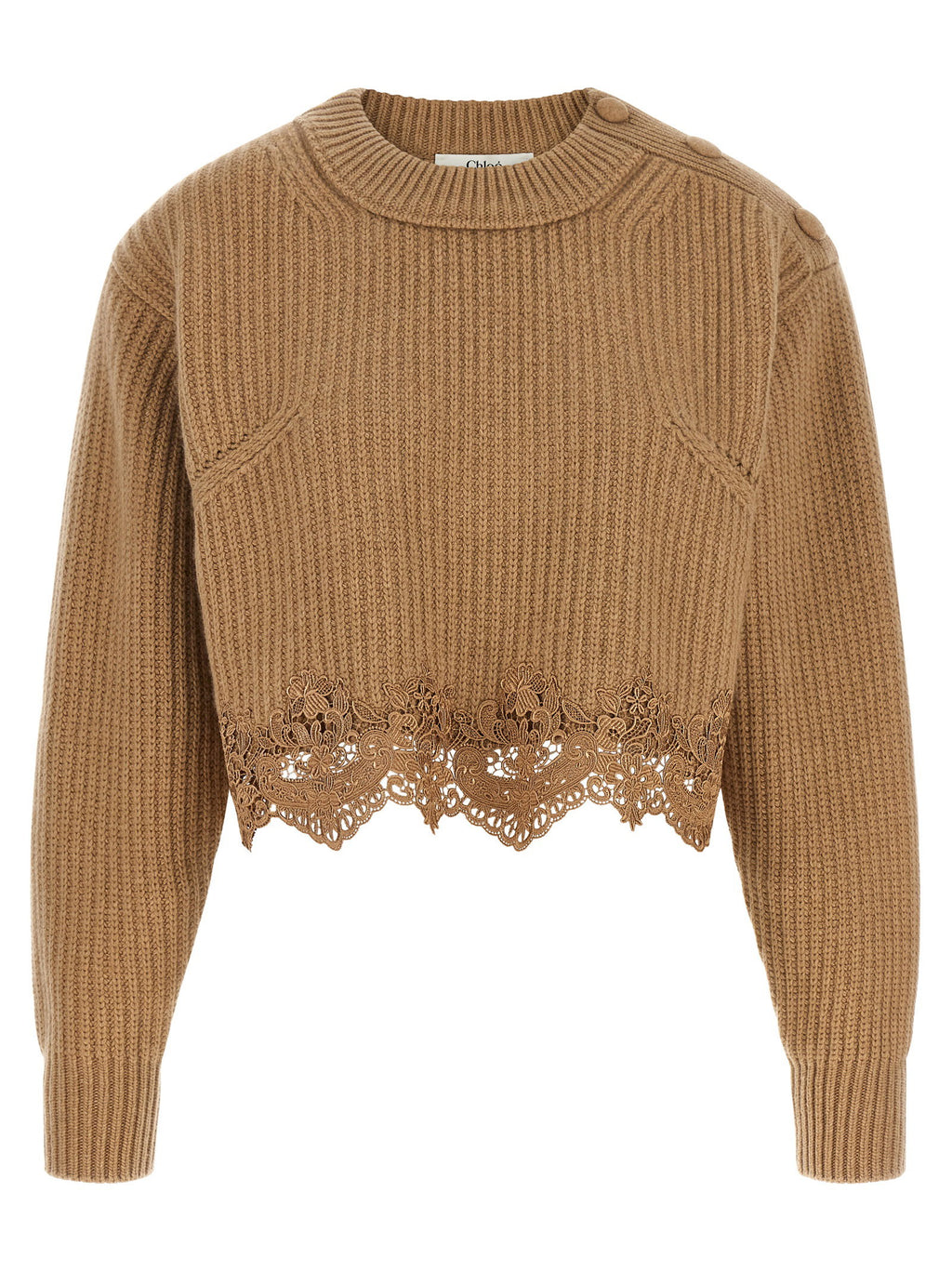 Chloé Cropped Lace Sweater