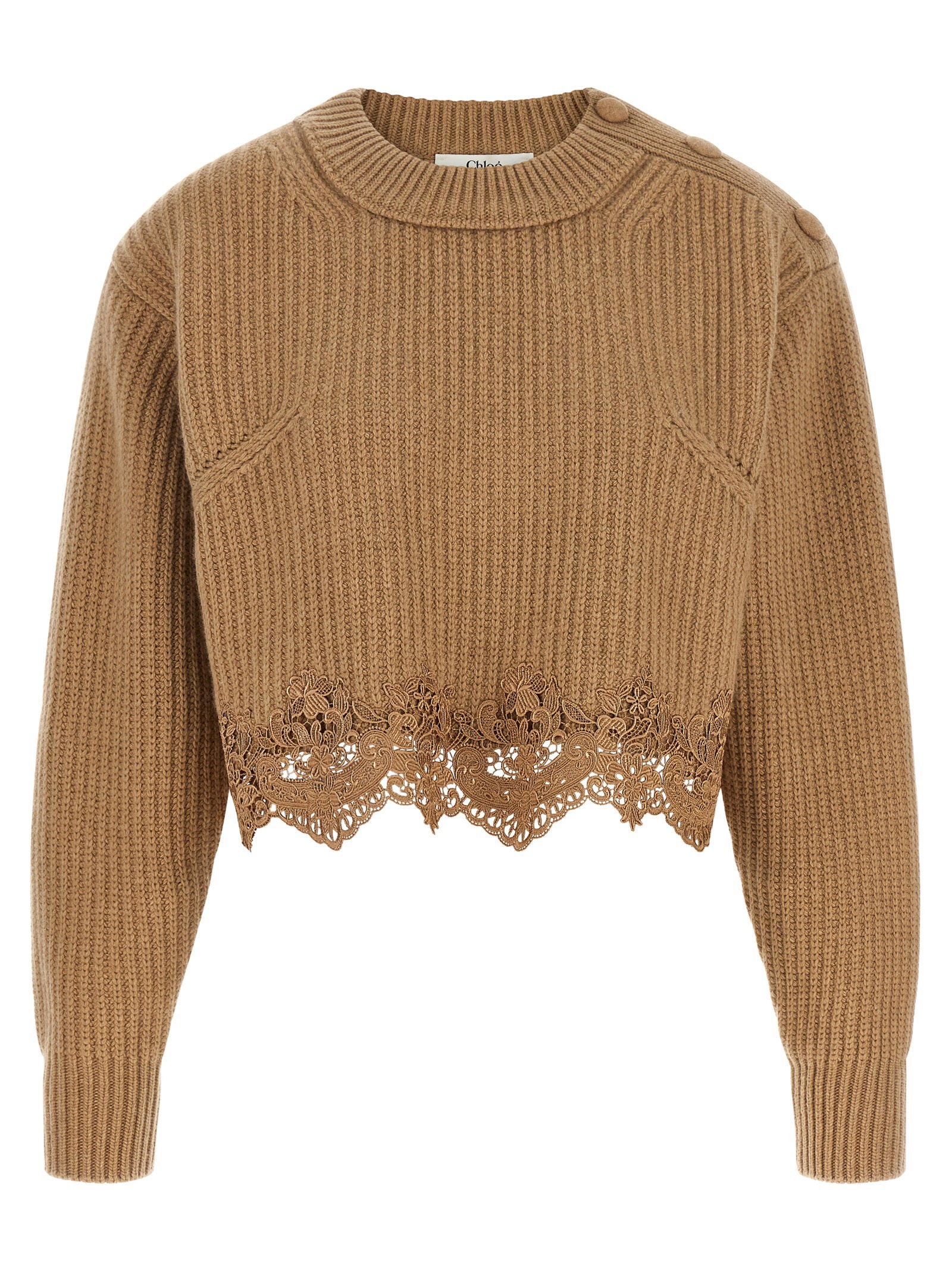 Chloé Cropped Lace Sweater