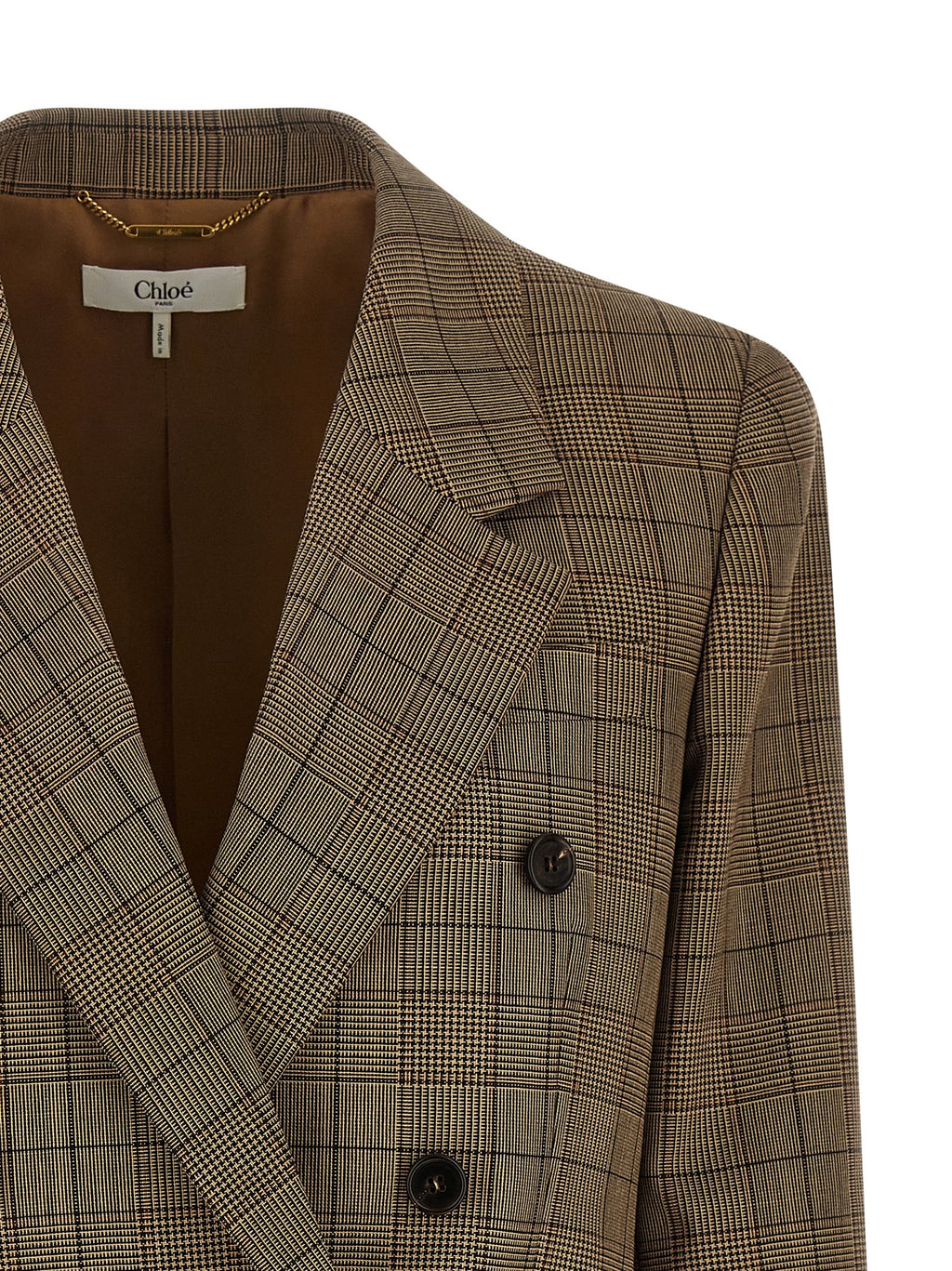 Chloé Check Double-breasted Blazer