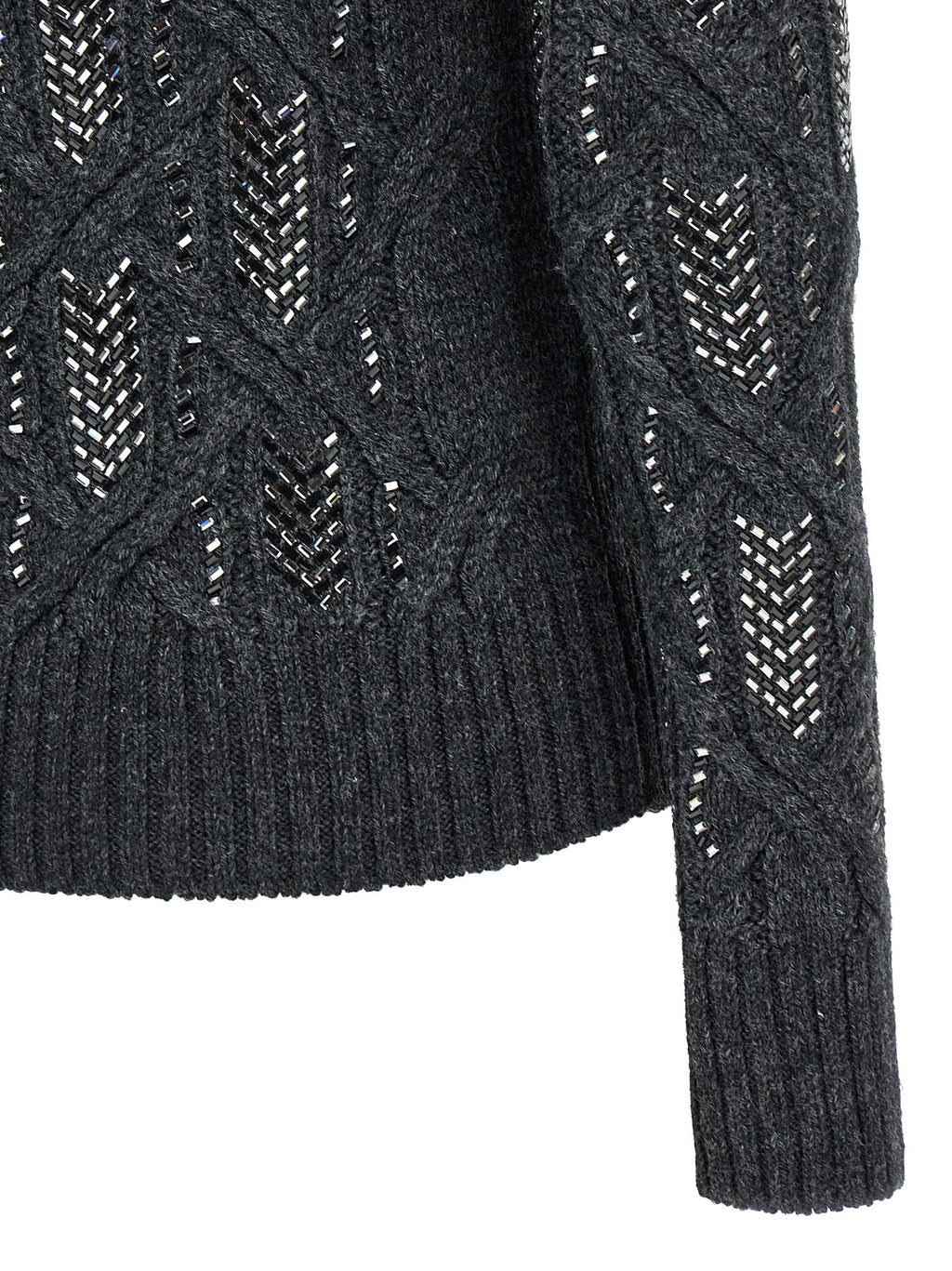 Ermanno Scervino Crystal Braid Sweater
