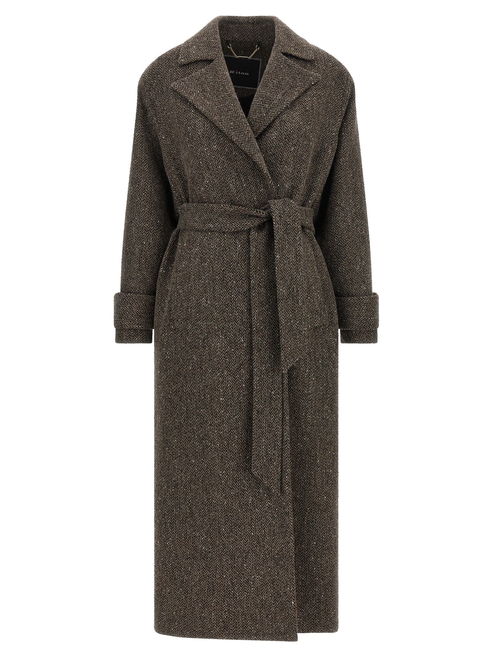 Kiton Chevron Wool Coat