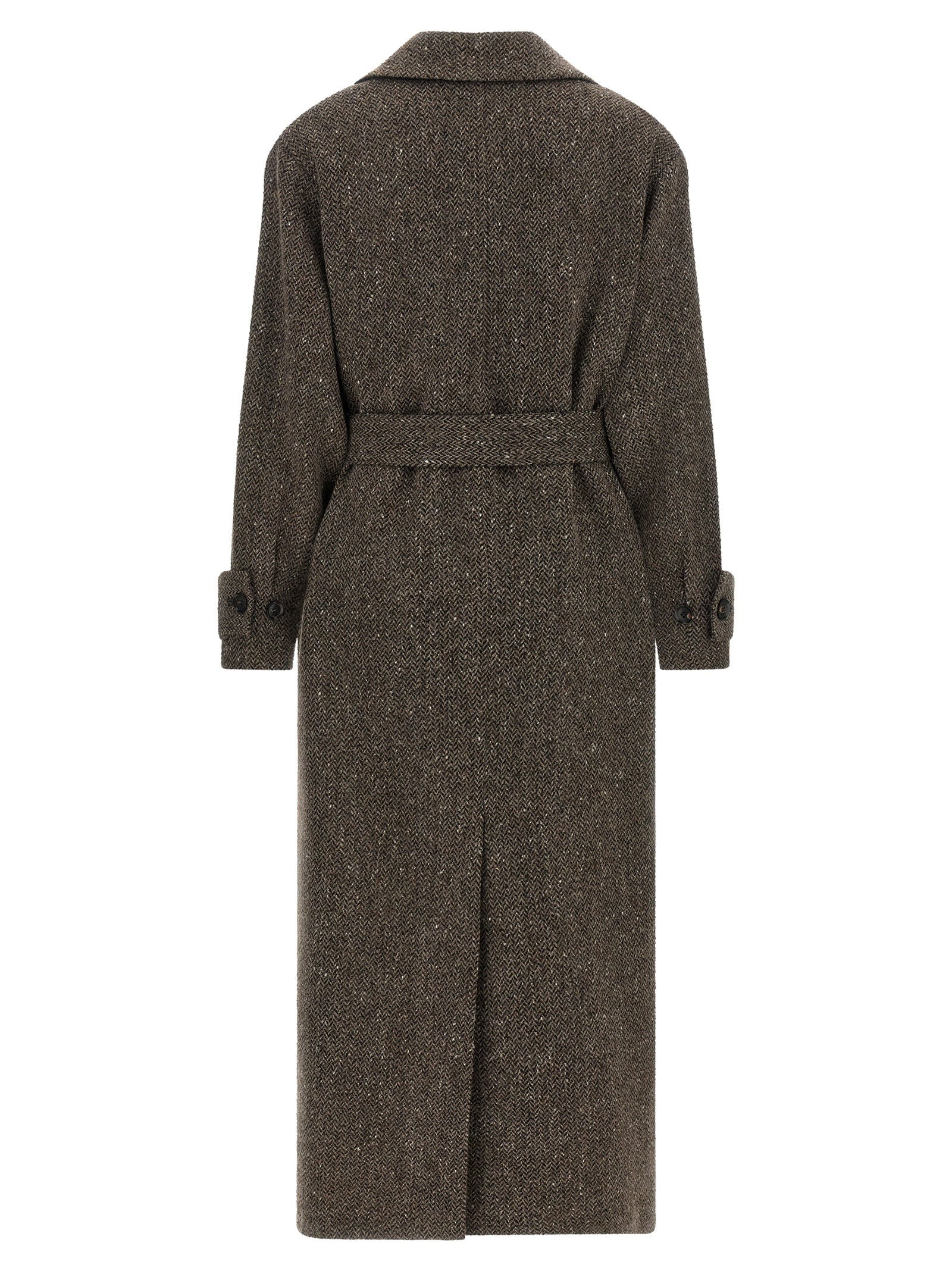 Kiton Chevron Wool Coat