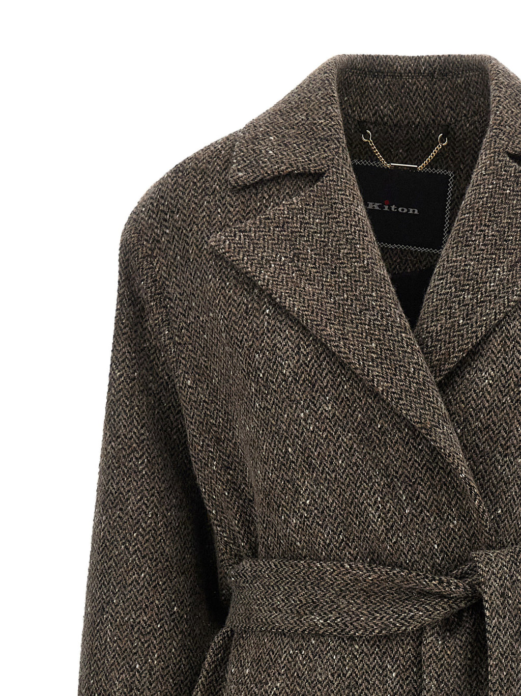 Kiton Chevron Wool Coat