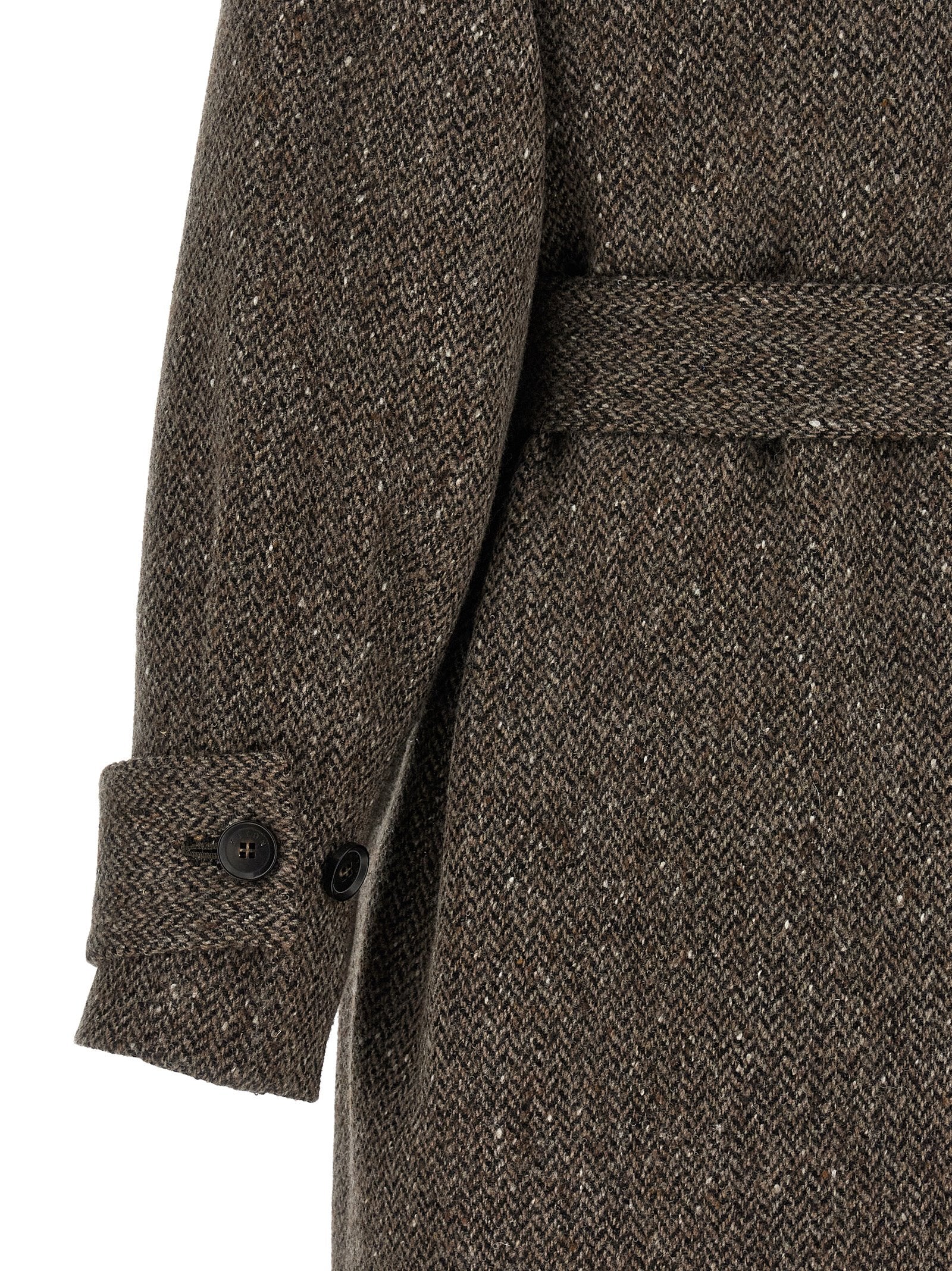 Kiton Chevron Wool Coat