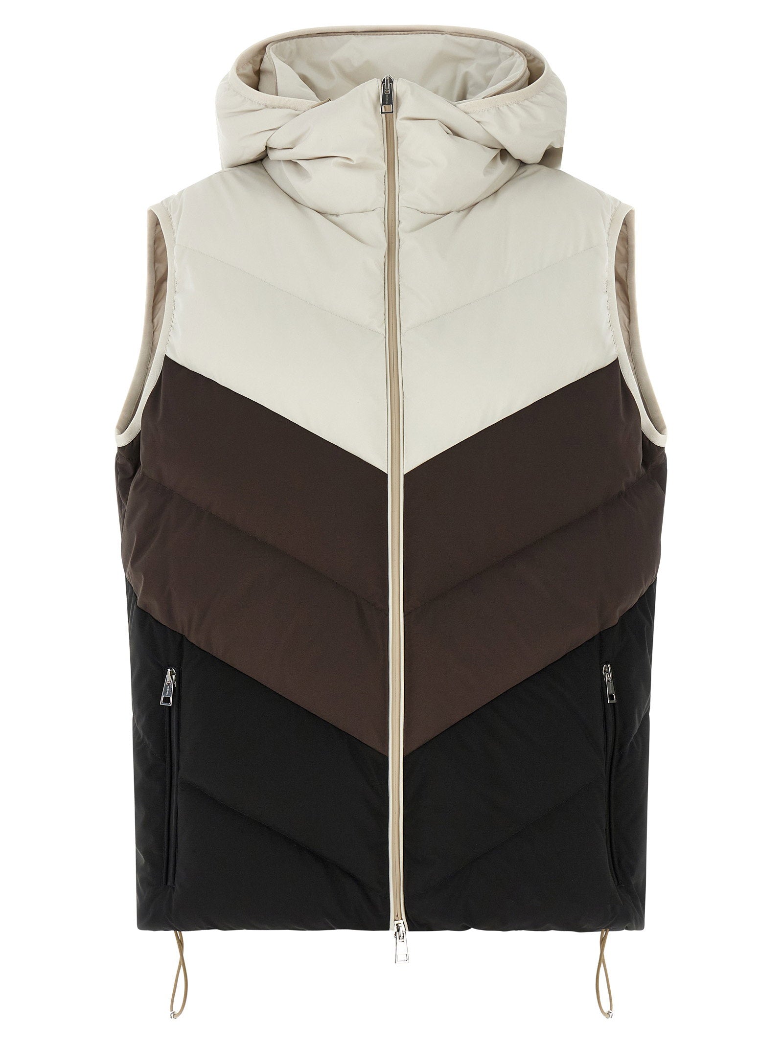 Kiton Chevron Stitching Padded Vest