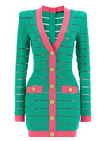 Balmain Two-tone Knit Dress