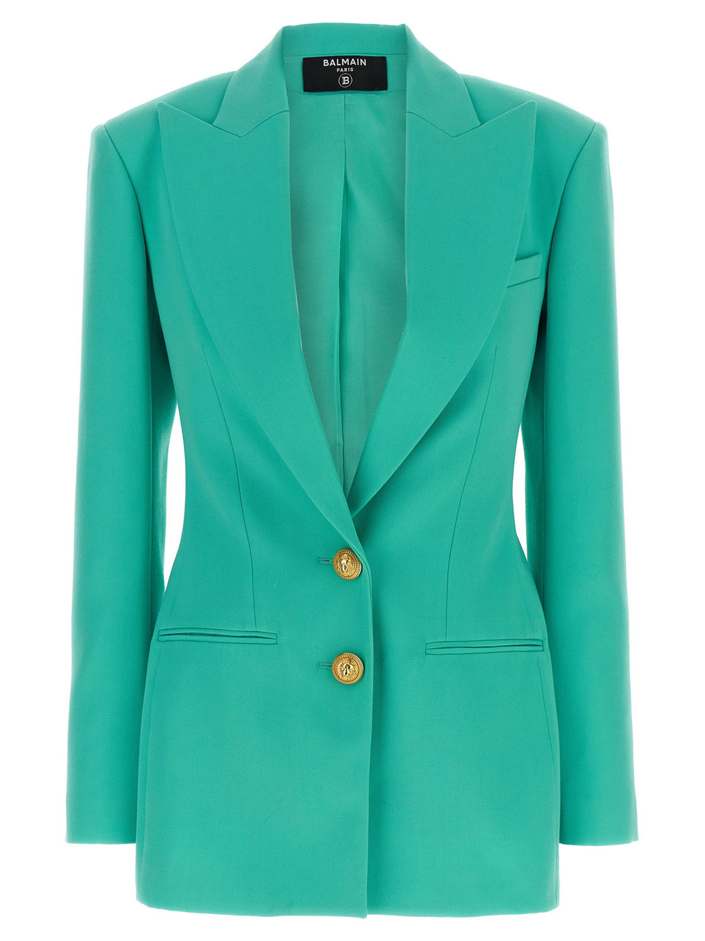 Balmain Logo Button Double-breasted Blazer
