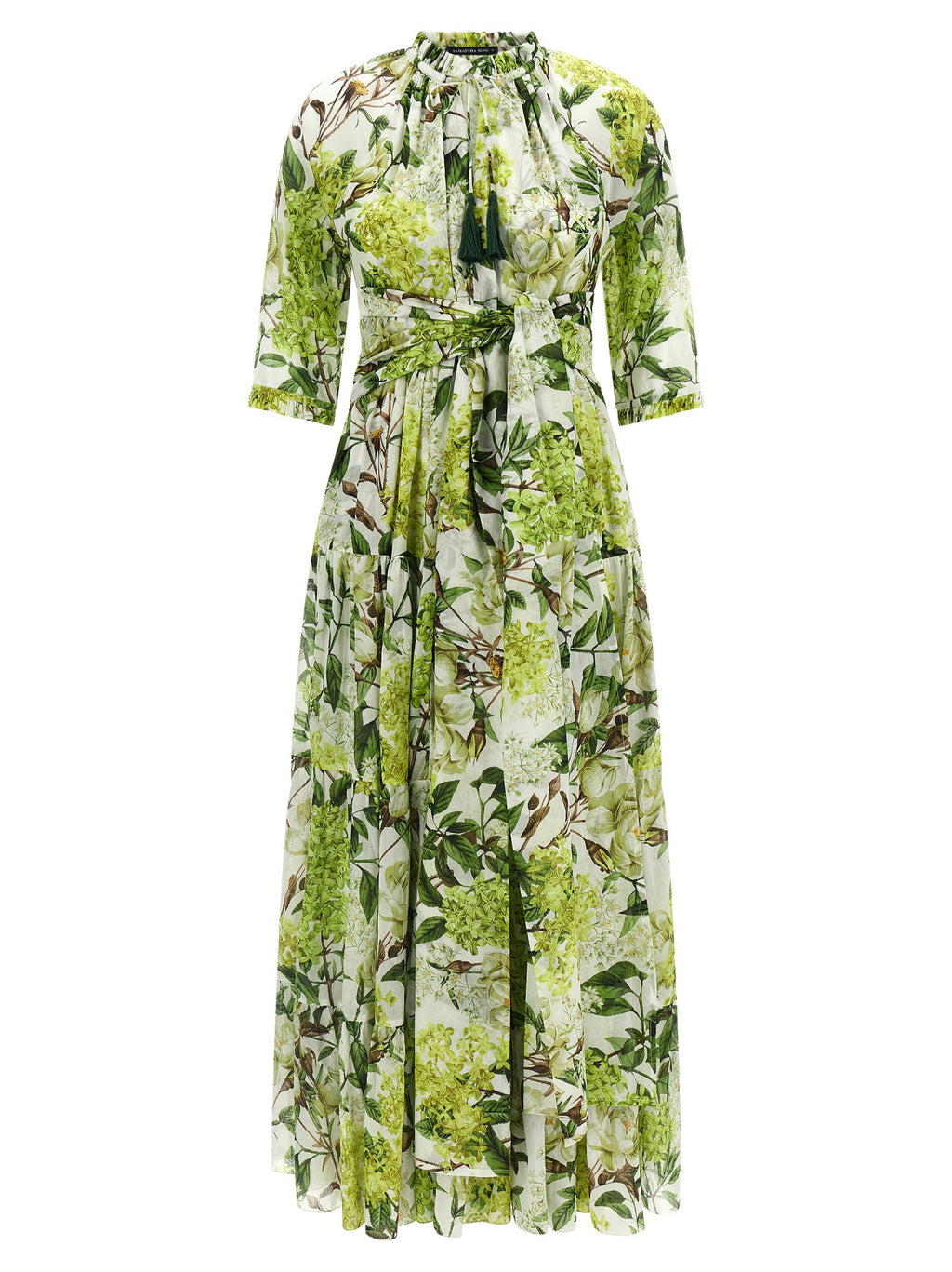 Samantha Sung Eden Long Dress In Cotton Muslin With All Print