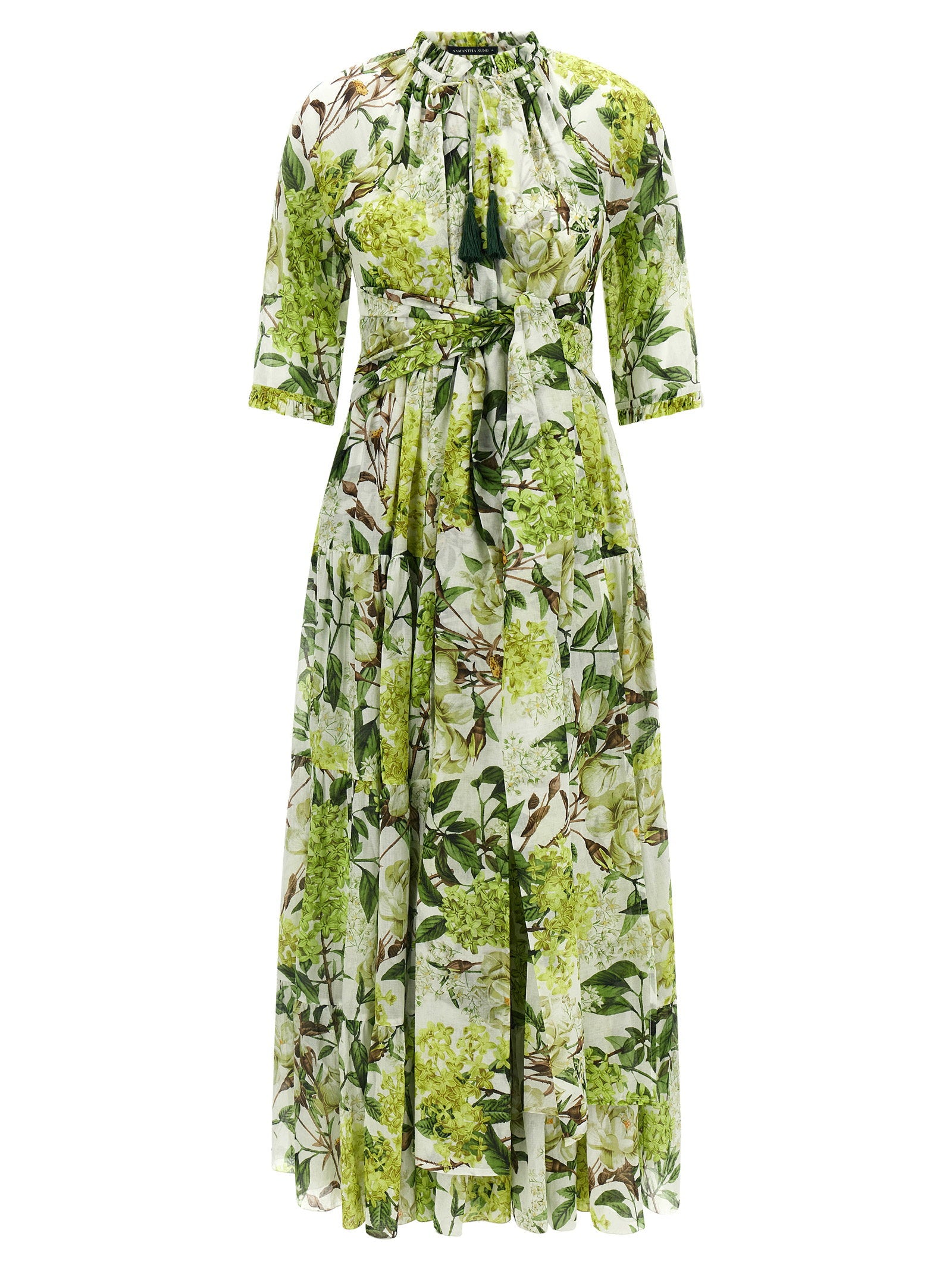 Samantha Sung Eden Long Dress In Cotton Muslin With All Print