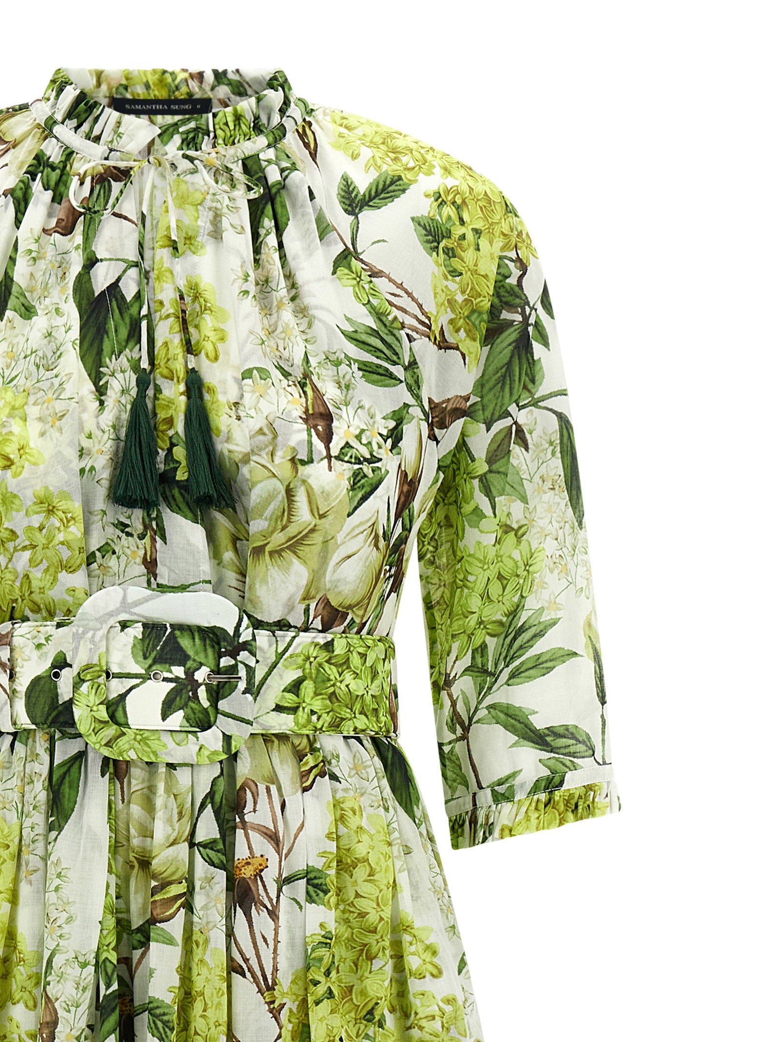 Samantha Sung Eden Long Dress In Cotton Muslin With All Print