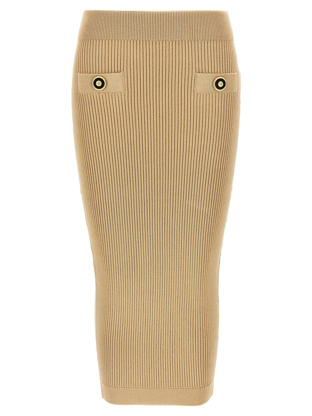 Balmain Ribbed Midi Skirt