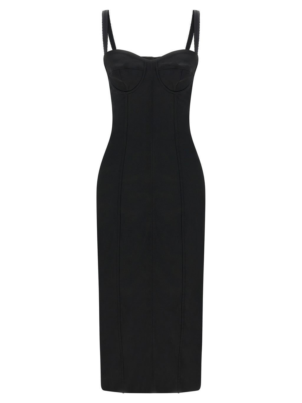 Dolce & Gabbana Black Sicily Bra Corset Dress