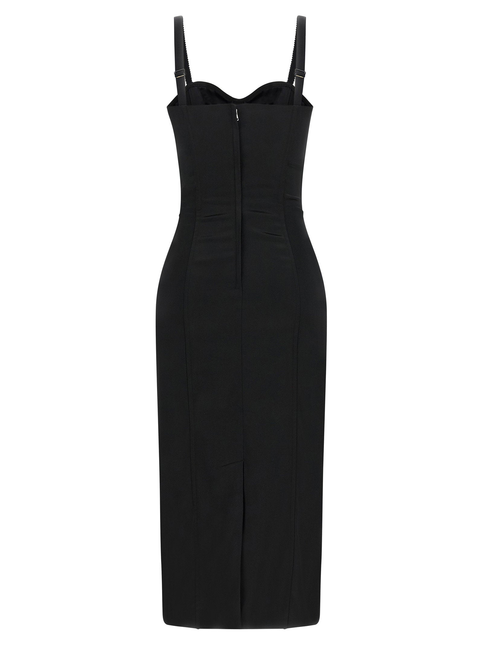 Dolce & Gabbana Black Sicily Bra Corset Dress