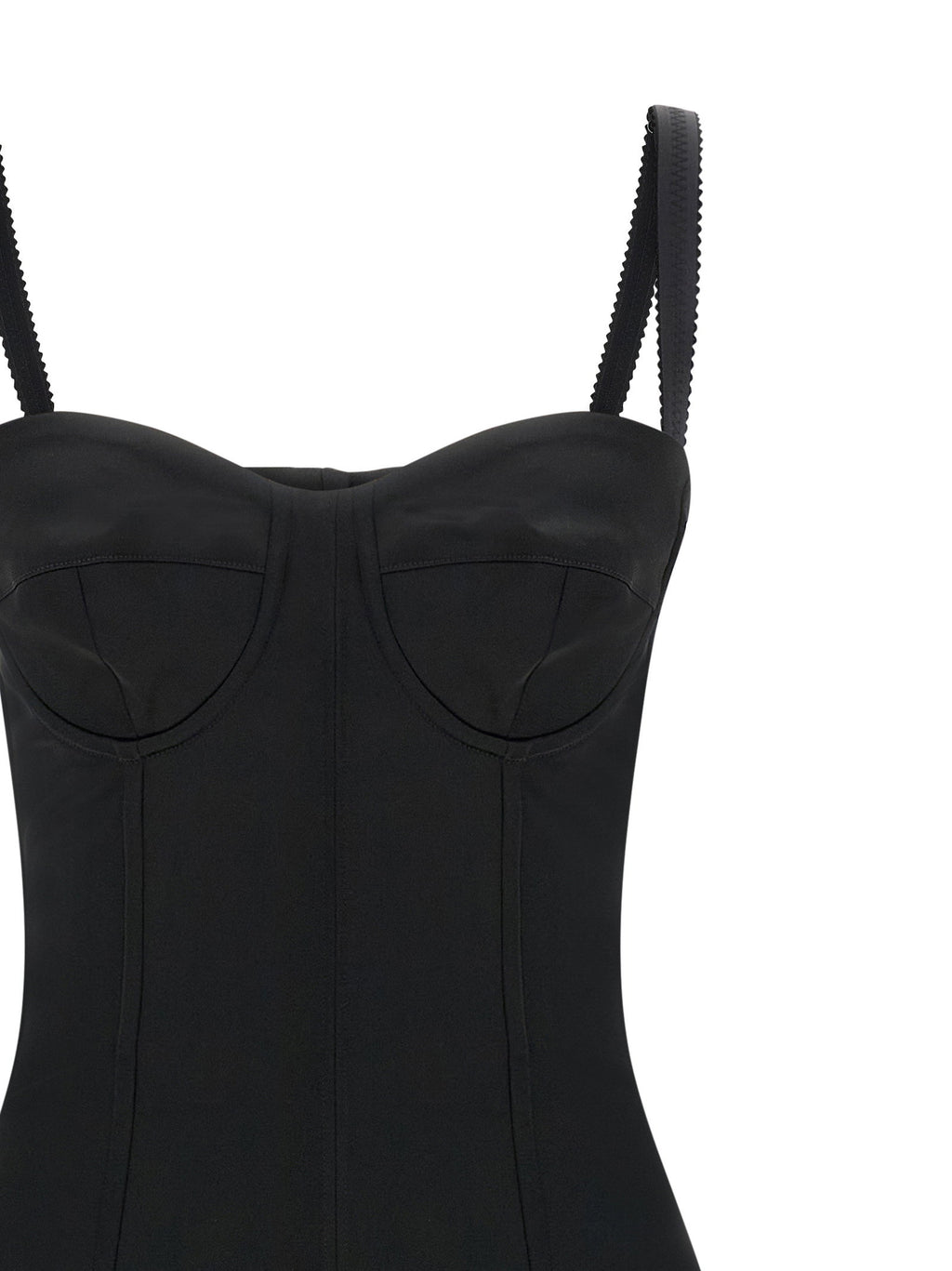 Dolce & Gabbana Black Sicily Bra Corset Dress