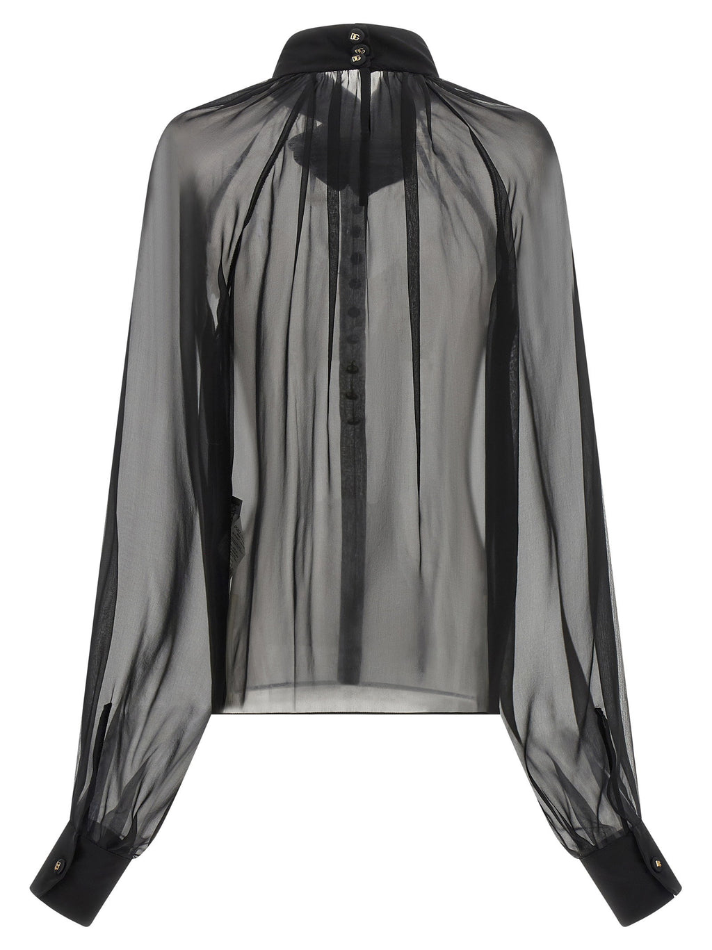 Dolce & Gabbana Chiffon Blouse With Flower