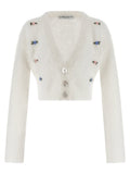 Alessandra Rich Carded Mohair Cardigan