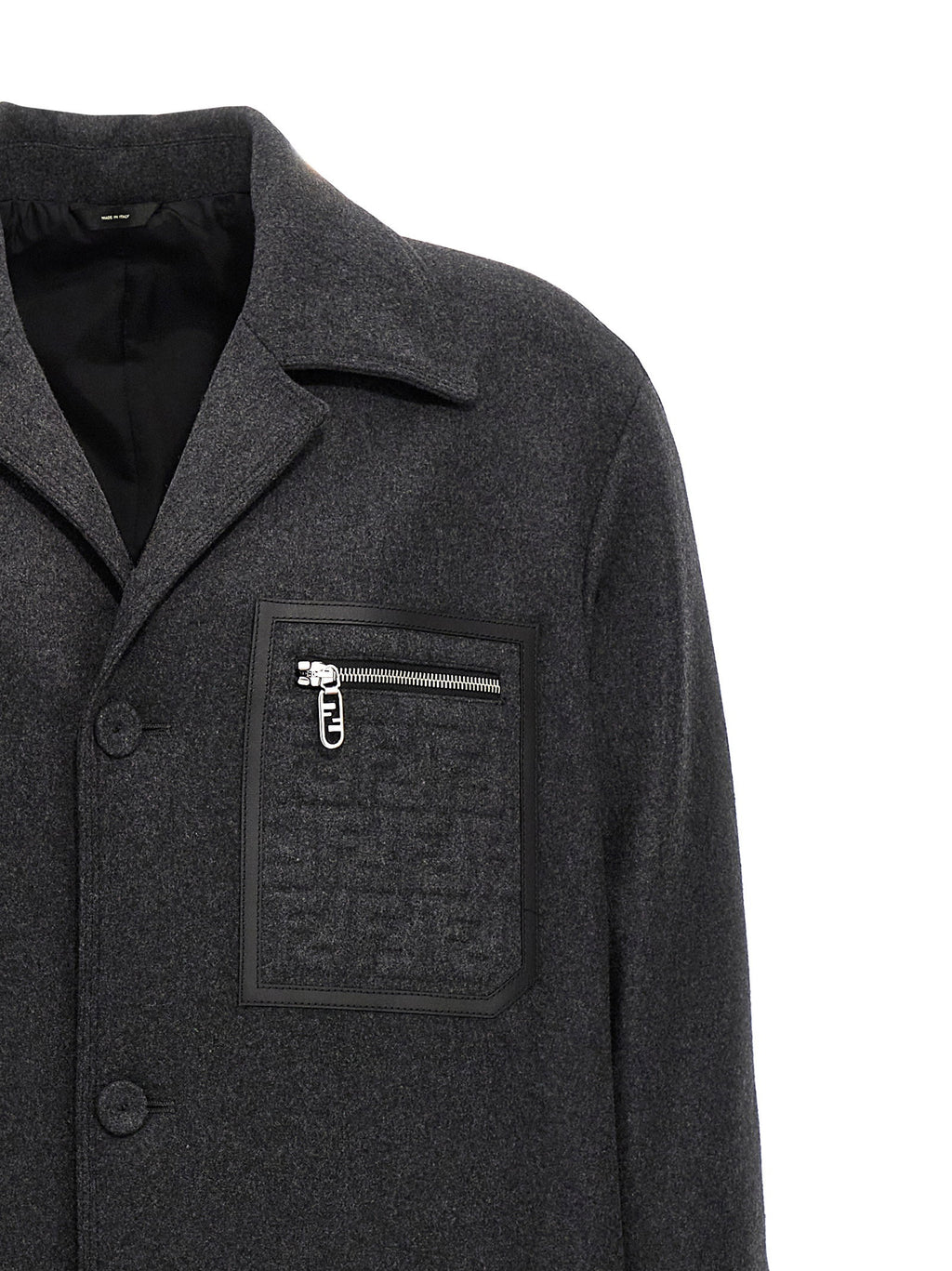 Fendi Single-breasted Cashmere Coat