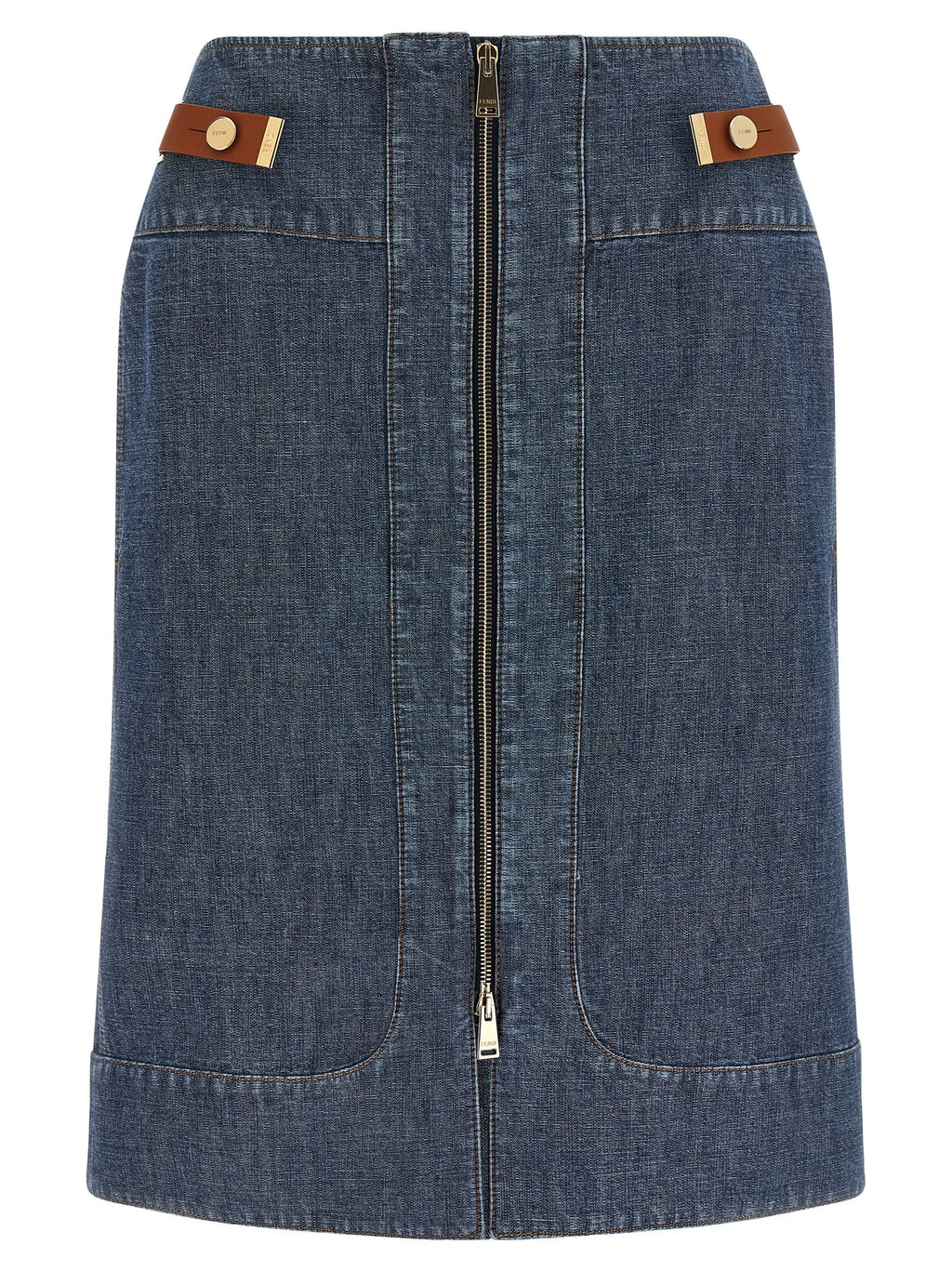 Fendi Chambray Denim Skirt