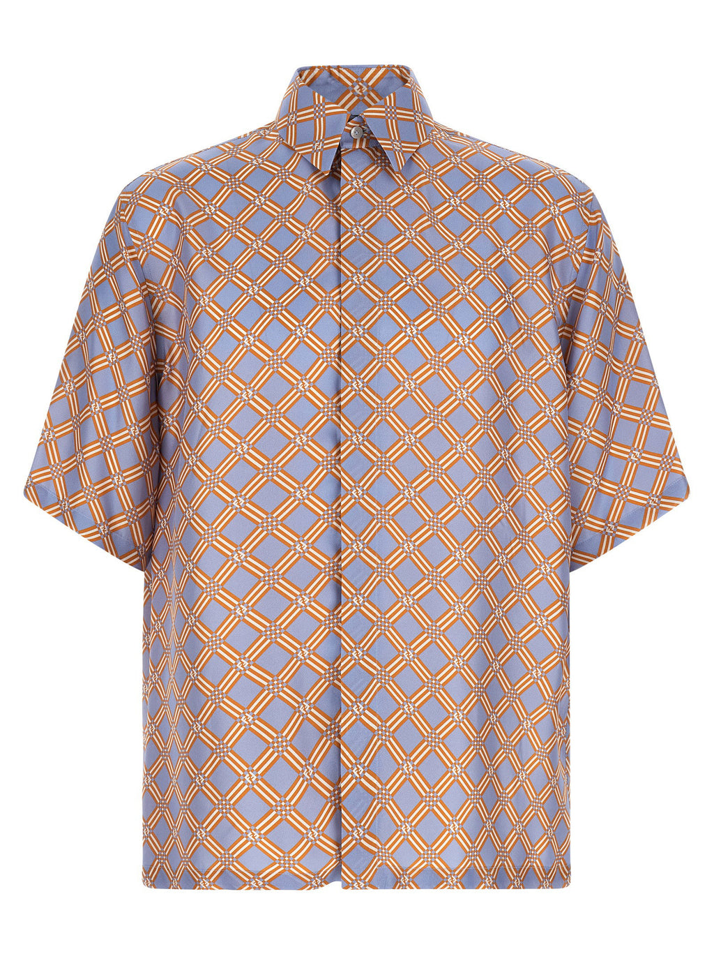 Fendi Net Print Silk Shirt