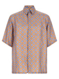 Fendi Net Print Silk Shirt