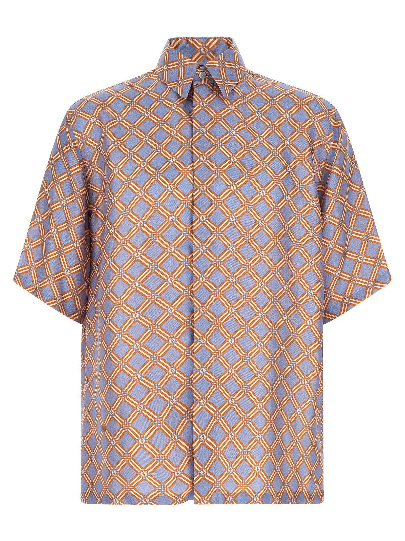 Fendi Net Print Silk Shirt