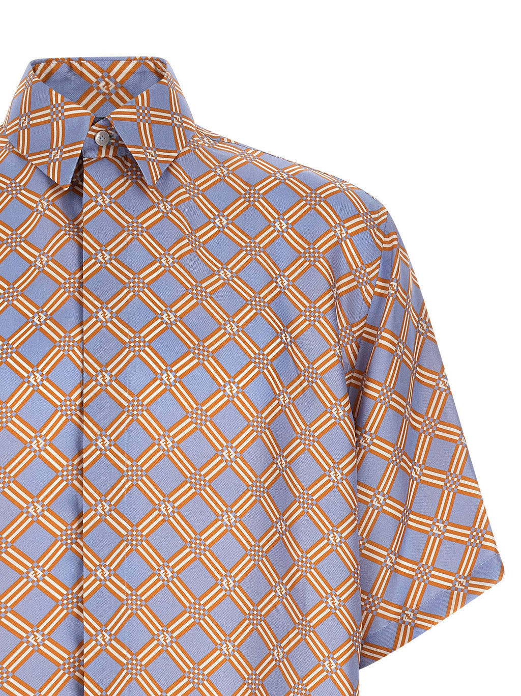 Fendi Net Print Silk Shirt
