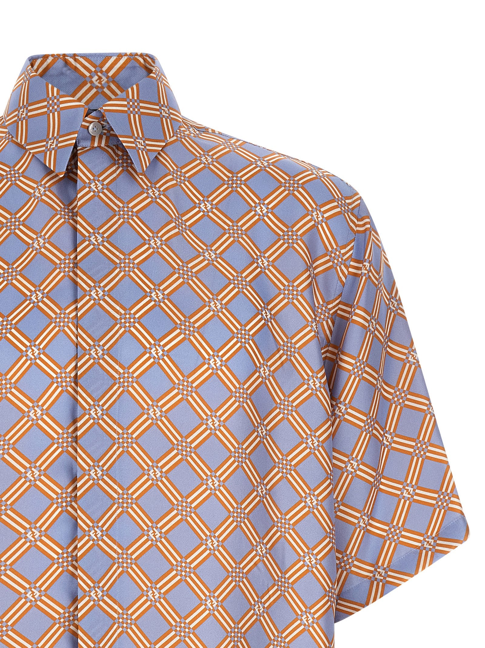 Fendi Net Print Silk Shirt