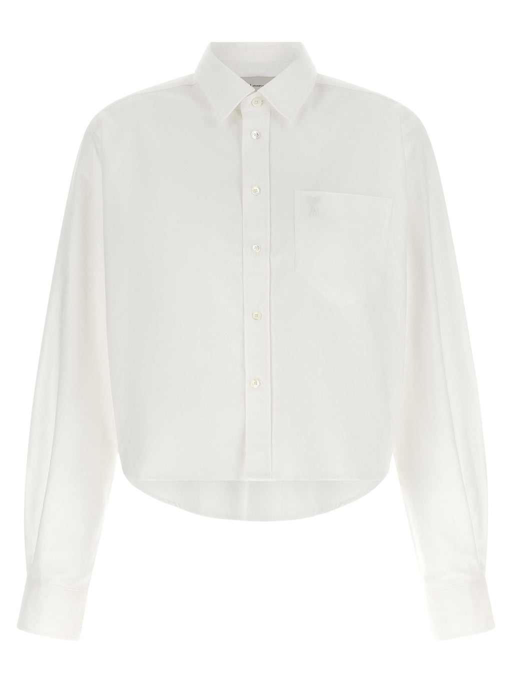 Ami Paris Ami De Coeur Cropped Shirt
