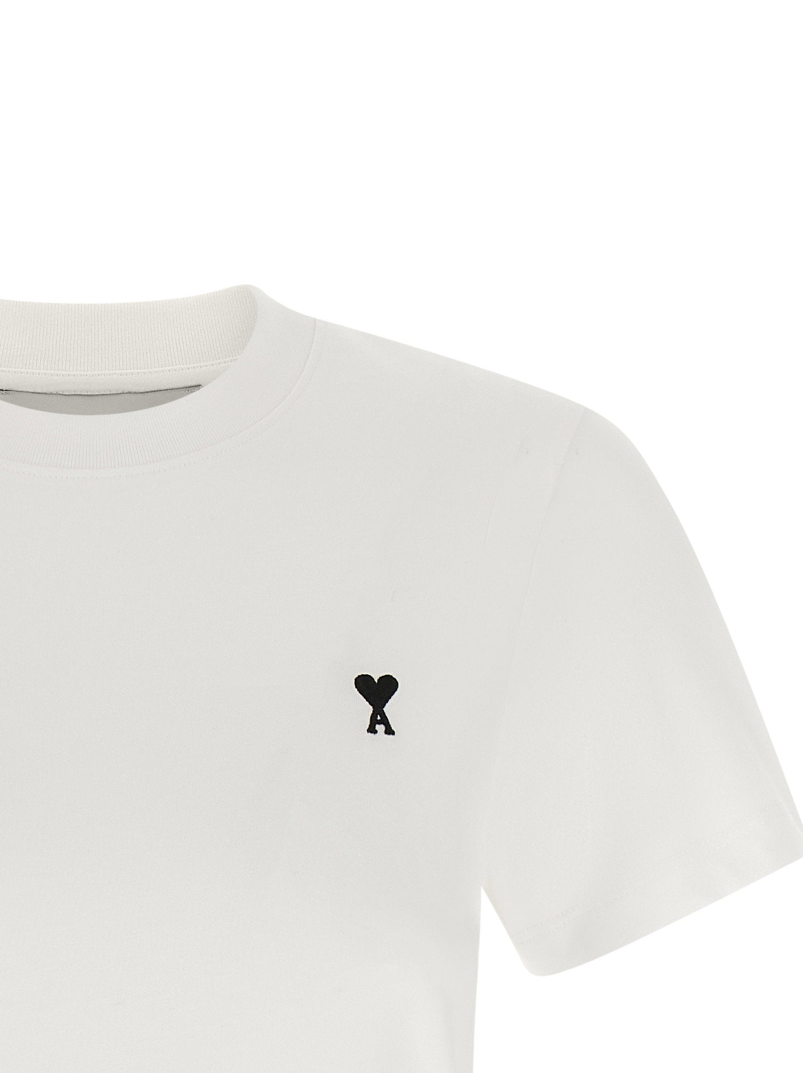 Ami Paris Ami De Coeur Cropped T-shirt