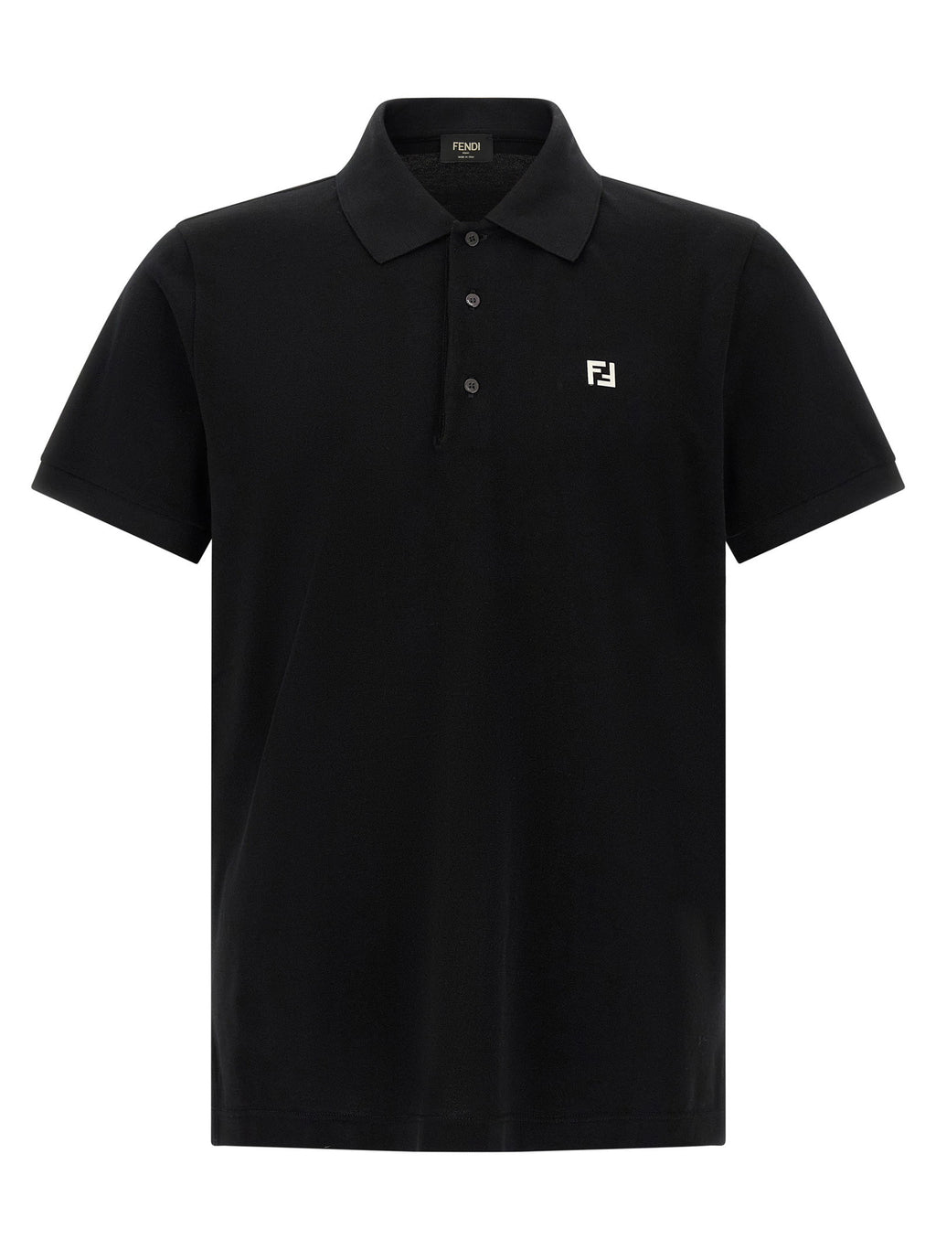 Fendi Ff Metallic Logo Polo Shirt
