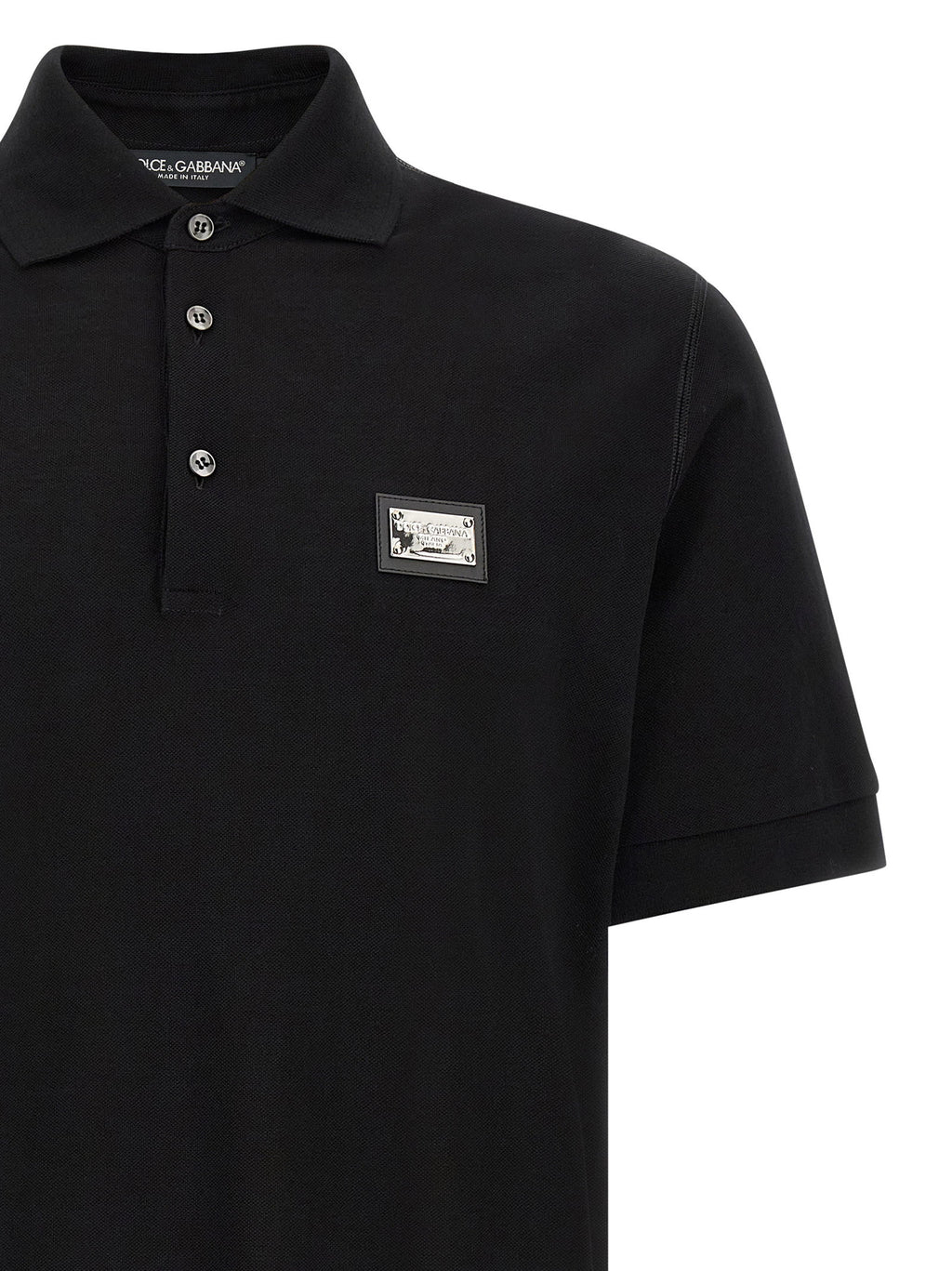 Dolce & Gabbana Logo Plate Polo Shirt