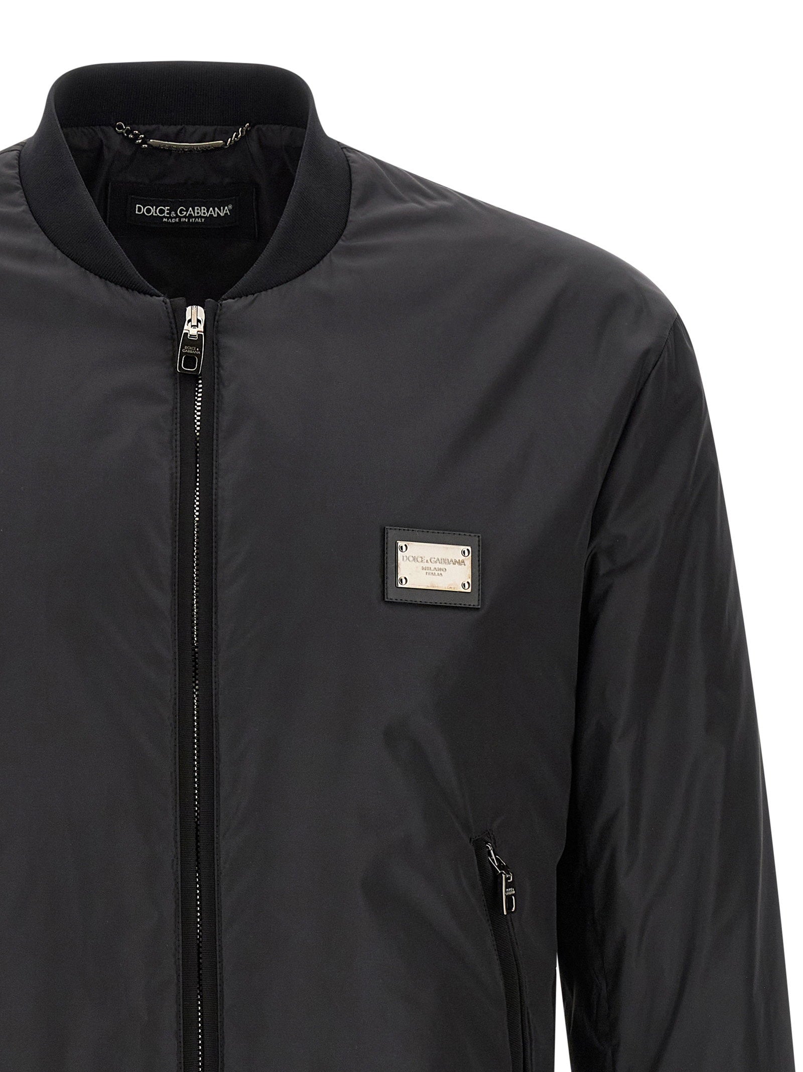 Dolce & Gabbana Logo Plaque Bomber Jacket