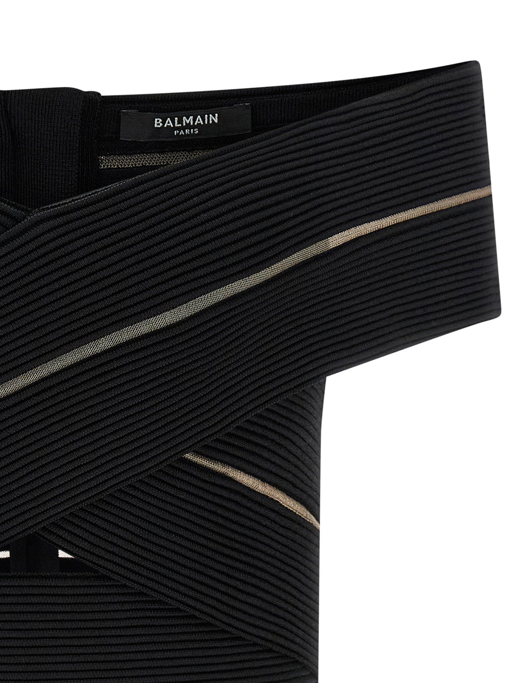 Balmain Off-the-shoulder Crop Top